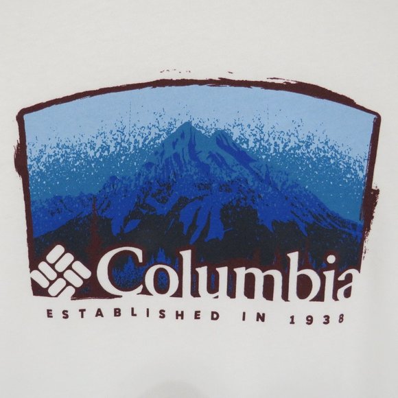 Columbia* Men's Short Sleeve Crew Neck Straight Hem LOGO Print Tee-Shirt~Size 4X - Picture 5 of 11